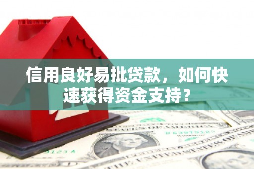 昌乐信用良好易批贷款，如何快速获得资金支持？