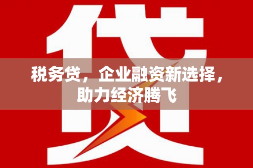 庐江税务贷，企业融资新选择，助力经济腾飞