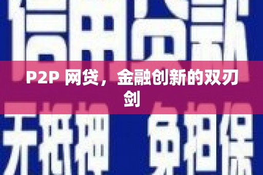 利辛P2P 网贷，金融创新的双刃剑