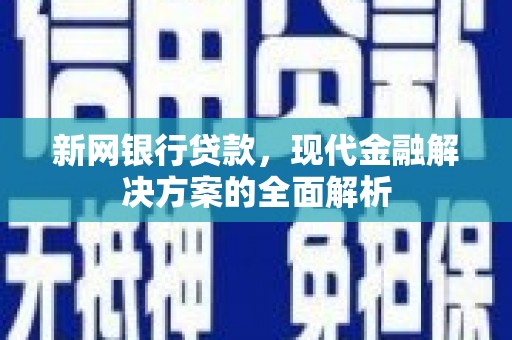 黔东南新网银行贷款，现代金融解决方案的全面解析