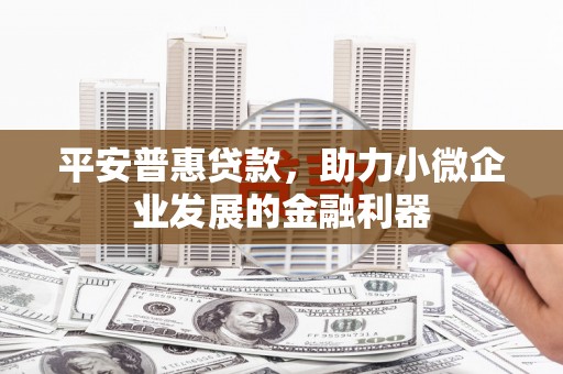 辽宁平安普惠贷款，助力小微企业发展的金融利器